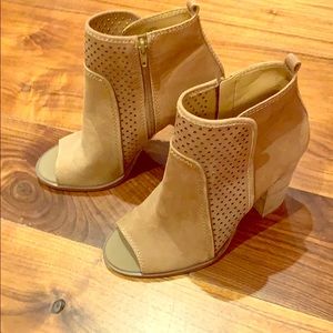 Lucky brand tan leather booties.  New